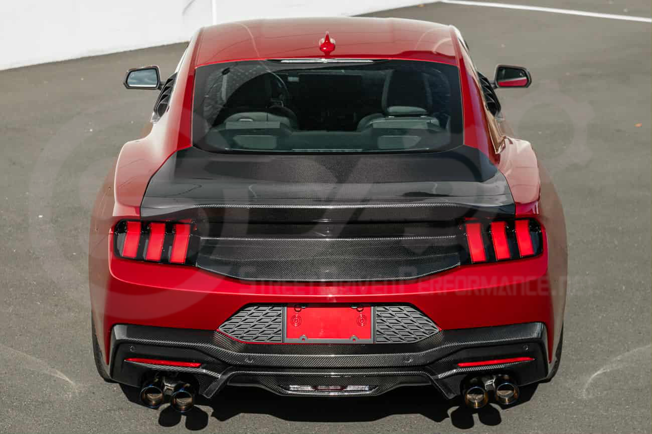 2024-UP FORD MUSTANG S650 | CARBON FIBER REAR TRUNK DECKLID WITH INTEGRATED SPOILER WING